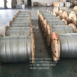 Non - Alloy Galvanized Steel Core Wire , Stiffness 3 16 Galvanized Steel Cable