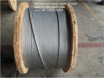 ASTM B498 Galvanized Guy Wire , 1*7 1*19 Galvanized Wire Rope With Strong Adhesion