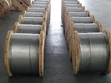 Messenger Strand Galvanized Steel Rope , 1 4 Inch Galvanized Cable For Ground Support