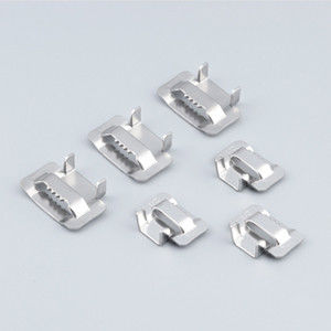 316 Stainless Steel Ear-Lokt Buckle For Petro-Chemical / Traffic Signs