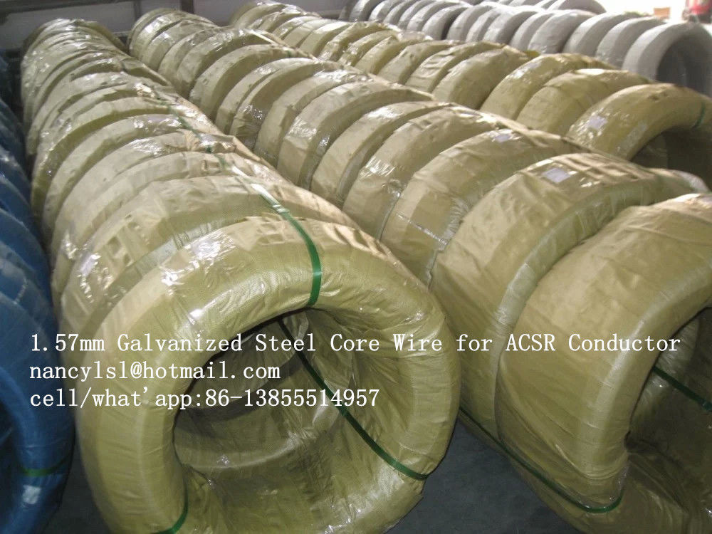 1.57mm High Tensile Galvanized Steel Wire for ACSR Conductor as per ASTM B 498 Class A