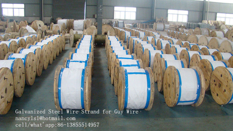 Hot Dip Galvanized Guy Cable Wire For HT Stay Wire , 100-300g/M2 Zinc Coating Weight