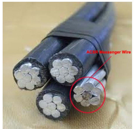 Middle And High Carbon ACSR Steel Messenger Cable Wire Strand For ABC Cable
