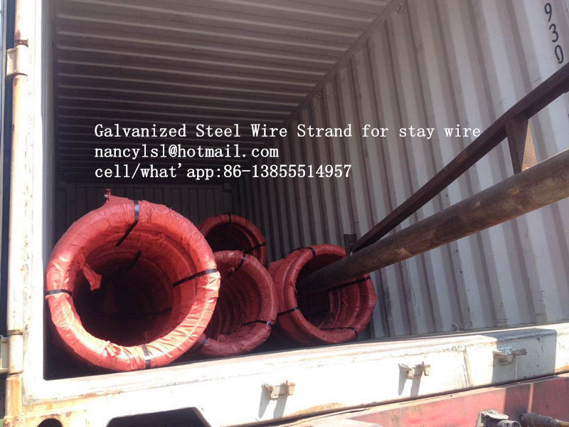 Hot Dipped Galvanized Steel Cable Strand For Stay Wire BS 183 With 100m / Roll