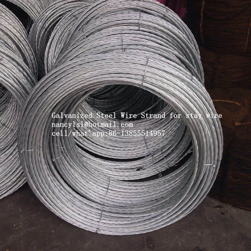 Hot Dipped Galvanized Steel Cable Strand For Stay Wire BS 183 With 100m / Roll