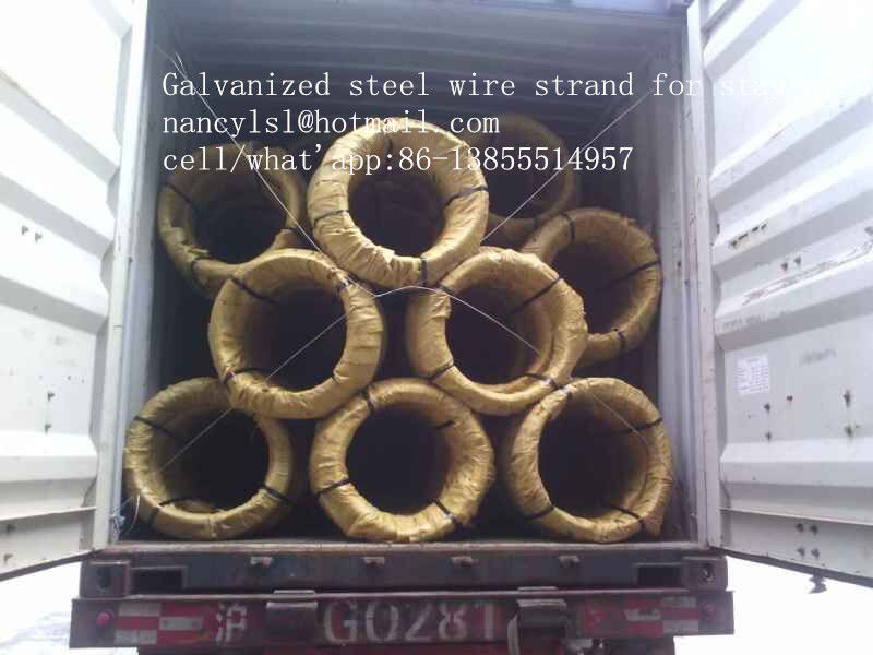 Hot Dipped Galvanized Steel Cable Strand For Overhead Electrical Wire