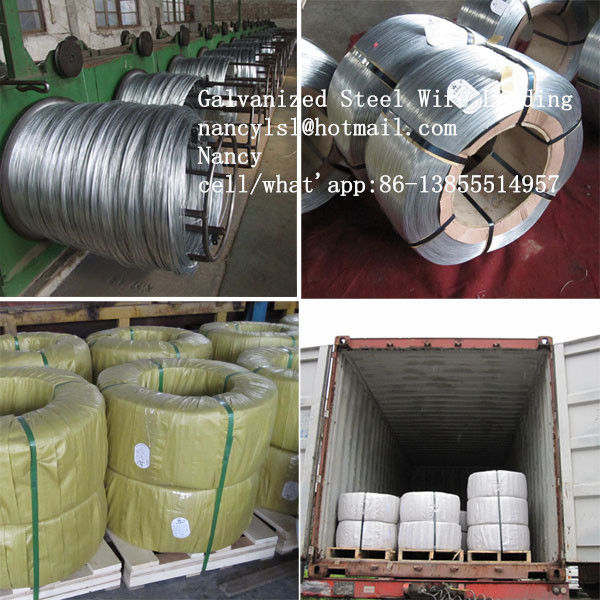 Durable Zinc Coated Galvanized Steel Wire Cable For ACSR Conductor , Highways