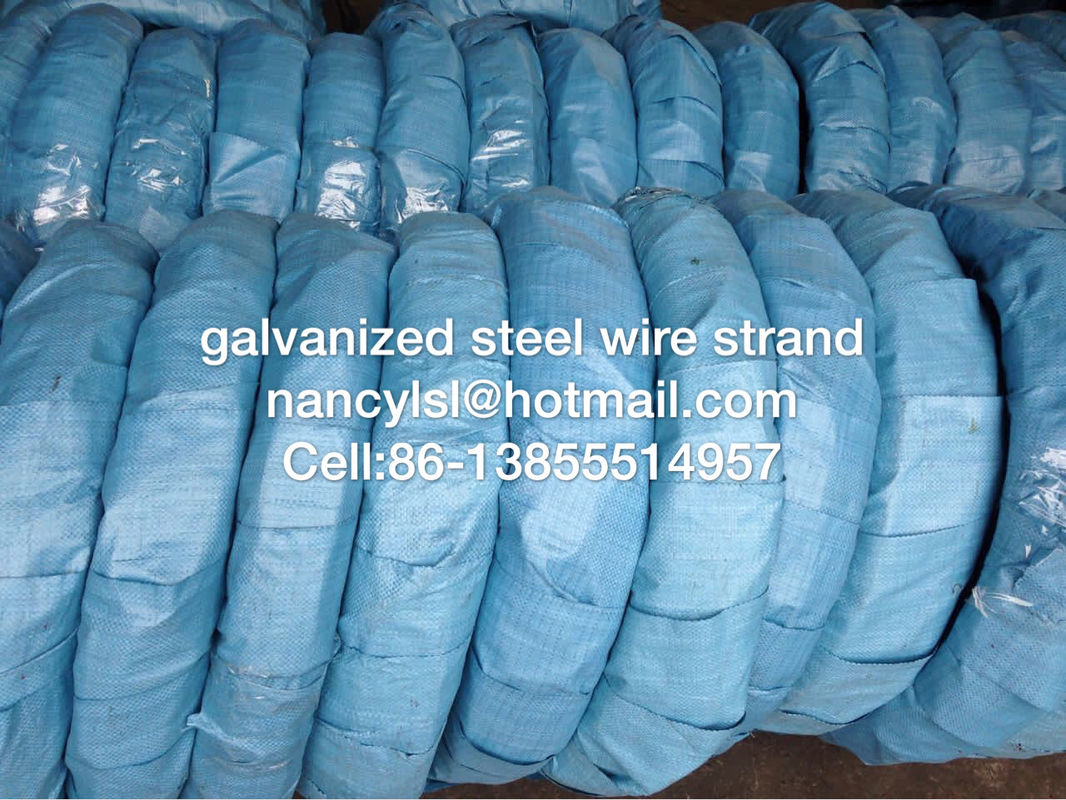 ACSR Conductor Galvanized Steel Wire Cable Strand With High Tensile Strength