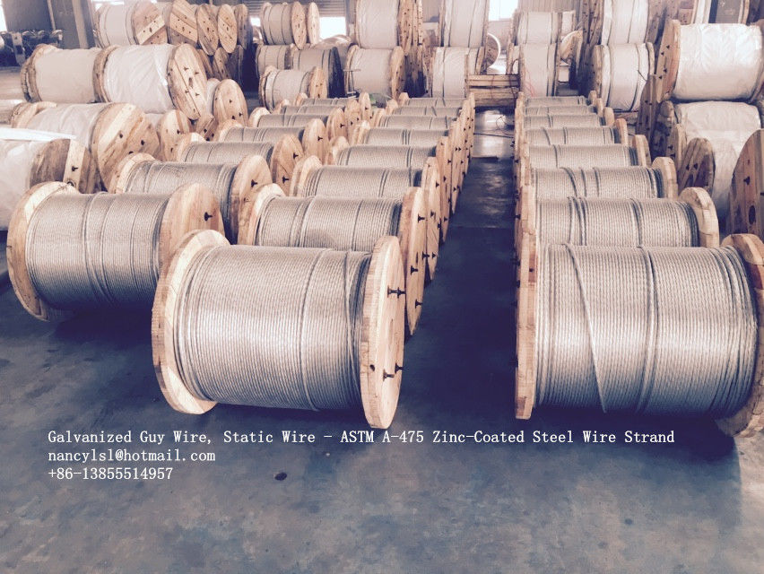 5 16 Inch EHS Galvanized Guy Wire With 150-400g/M2 Zinc Coating , Diameter 1.24~5.50mm