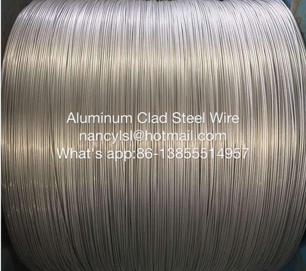 Bare Aluminium Clad Steel Wire For Electric Transmission With Round Wire Material Shaped