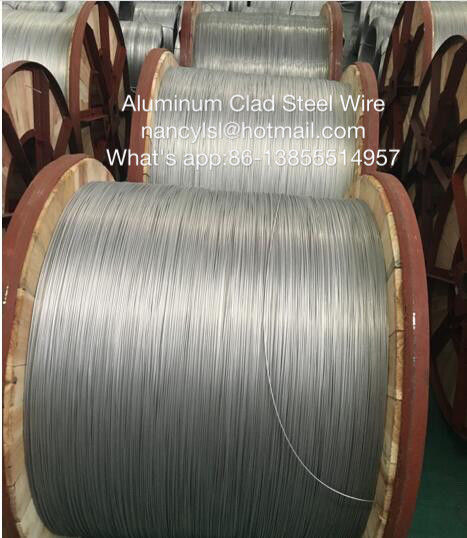 Bare Aluminium Clad Steel Wire For Electric Transmission With Round Wire Material Shaped