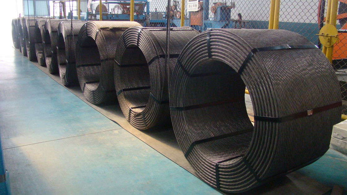 SWRH82B STMA416 BS5896 Prestressed Concrete Steel Strand 1860MPa 12.7mm