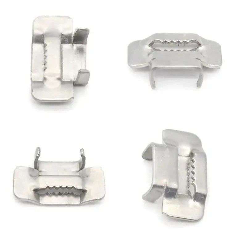 3/8" 9.5mm Stainless Steel Ear Lokt Buckle Pack  100pcs NOS