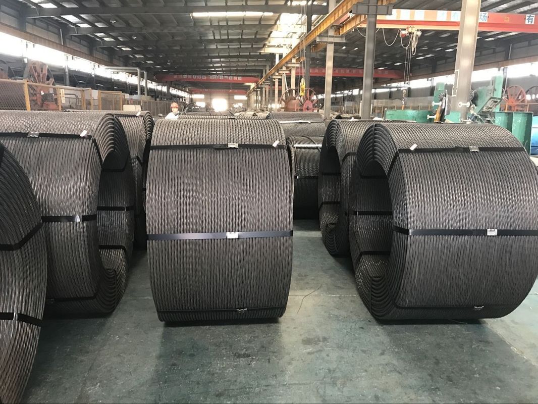 15.24mm ASTM A416 Grade 270 1860 MPA PC Steel Wire / Stiffness Stranded Steel Cable