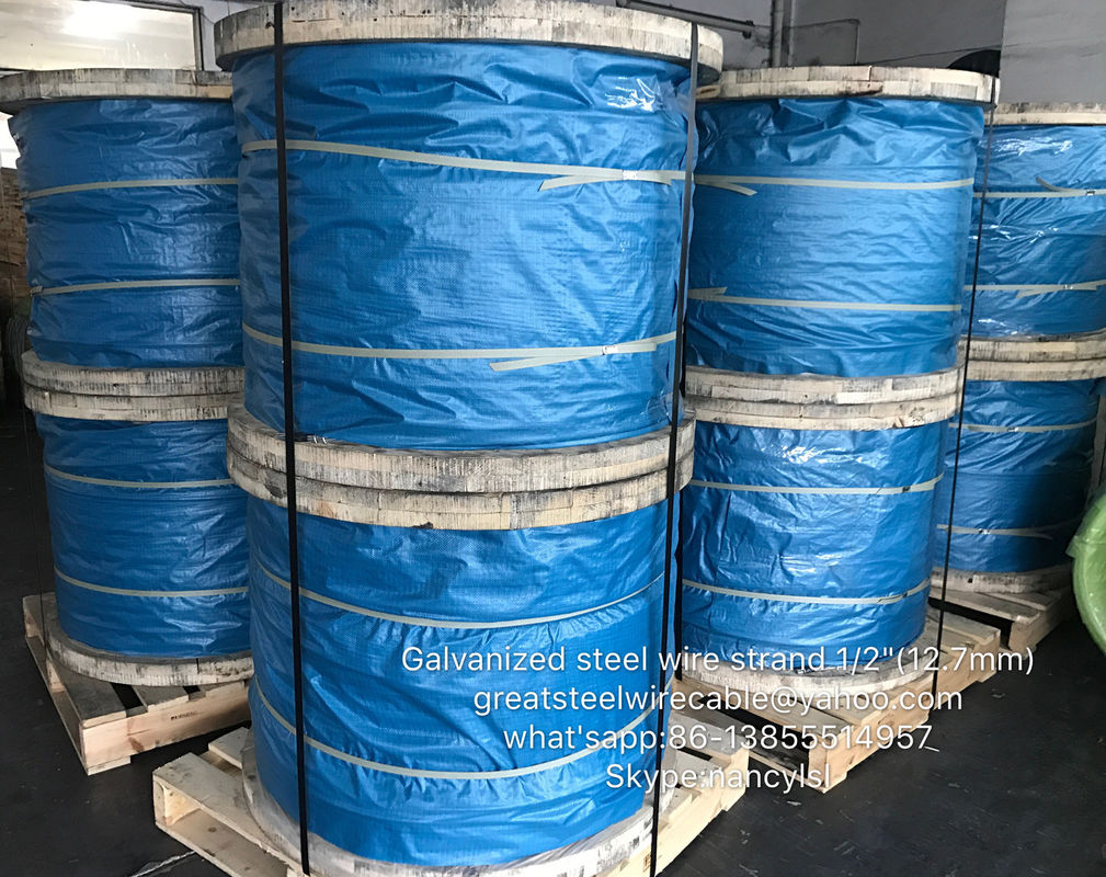 Long Life Time Galvanized Steel Wire Strand For Overhead Transmission Line