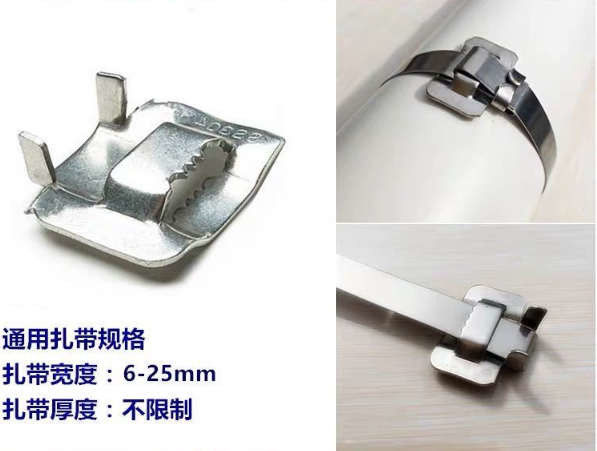 Ss304 Ss316 Stainless Steel Banding Buckles 12.7mm Max Tie Width